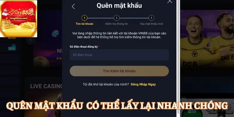 Quên mật khẩu đăng nhập có thể lấy lại nhanh chóng